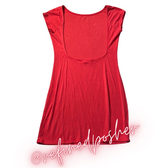 Free People Beach Rosalia Low Back Mini Dress size Small NEW Red - Picture 3 of 4